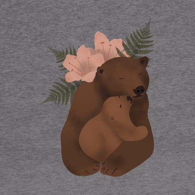 Mama bear & cub by RosanneCreates